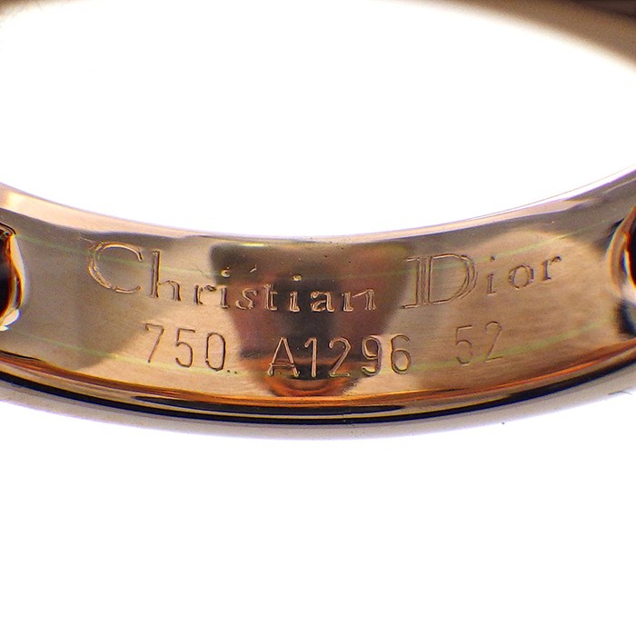 クリスチャンディオール Christian Dior リング ドロップ スウィング 大粒 バロック パール K18PG 12号 / #52 【中古】