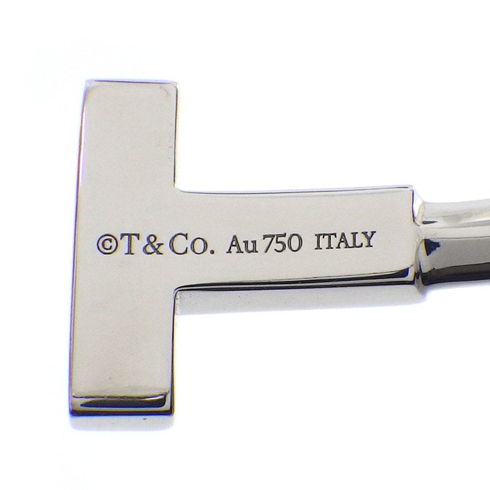 ティファニー Tiffany & Co. バングル Tワイヤー ミディアム 60010750 ダイヤモンド 計0.24ct K18WG / #S 【中古】