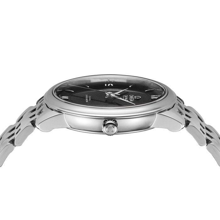 【新品・2年保証】オメガ OMEGA 腕時計 デ・ヴィル プレステージ コーアクシャル 424.10.37.20.01.001 ブラック文字盤 デイト クロノメーター SS 自動巻き 【箱・保付き】