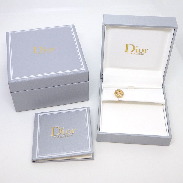 クリスチャンディオール Christian Dior ピアス ローズデヴァン シングル ミディアム JRDV95085_0000 スター 1ポイント ダイヤモンド 0.01ct ホワイト シェル K18YG ※片方のみ 【箱・保付き】 【中古】