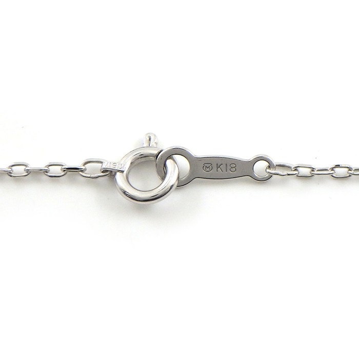 ミキモト MIKIMOTO ネックレス ツイスト 2ポイント パール 3.0/4.5mm珠 K18WG 【中古】
