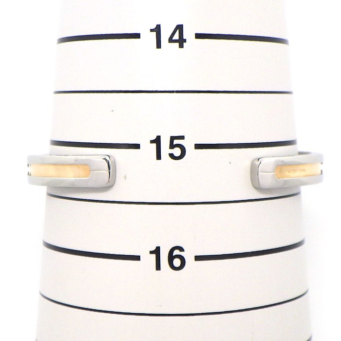 ブルガリ BVLGARI バングル B-zero1 ビーゼロワン オープン ロゴ 2カラー K18YG SS / #sm 【中古】