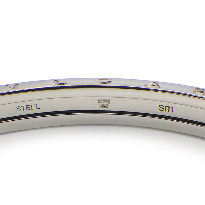 ブルガリ BVLGARI バングル B-zero1 ビーゼロワン オープン ロゴ 2カラー K18YG SS / #sm 【中古】