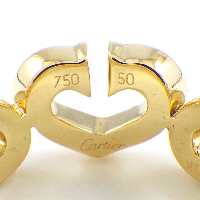 カルティエ Cartier リング Cハート ダイヤモンド K18YG 9.5号 / #50  