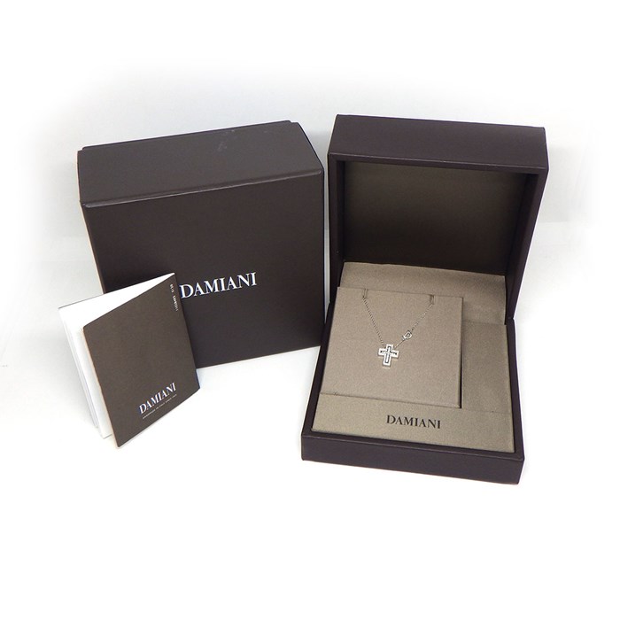 ダミアーニ DAMIANI ネックレス ベルエ ポック XXS 20083507 クロス パヴェ ダイヤモンド 計0.17ct K18WG 【箱・保付き】 【中古】