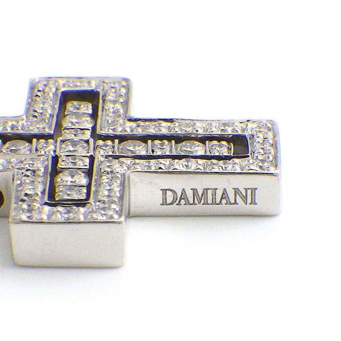 ダミアーニ DAMIANI ネックレス ベルエ ポック XXS 20083507 クロス パヴェ ダイヤモンド 計0.17ct K18WG 【箱・保付き】 【中古】