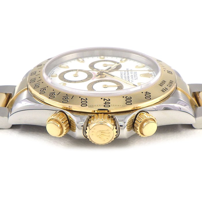 ロレックス Rolex 腕時計 コスモグラフ デイトナ 116523 Z番 2006年製 ホワイト文字盤 クロノグラフ タキメーター スモールセコンド K18YG SS 自動巻き 【箱・保付き】 【中古】