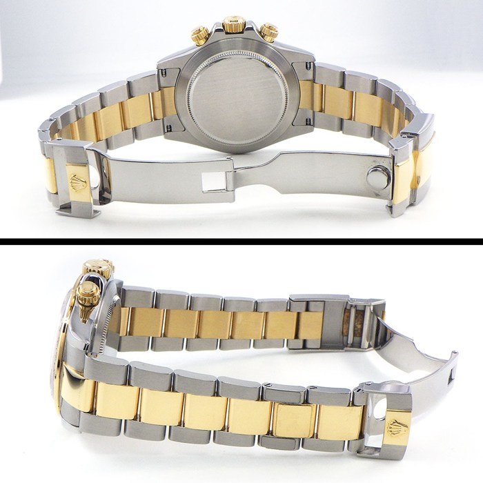 ロレックス Rolex 腕時計 コスモグラフ デイトナ 116523 Z番 2006年製 ホワイト文字盤 クロノグラフ タキメーター スモールセコンド K18YG SS 自動巻き 【箱・保付き】 【中古】