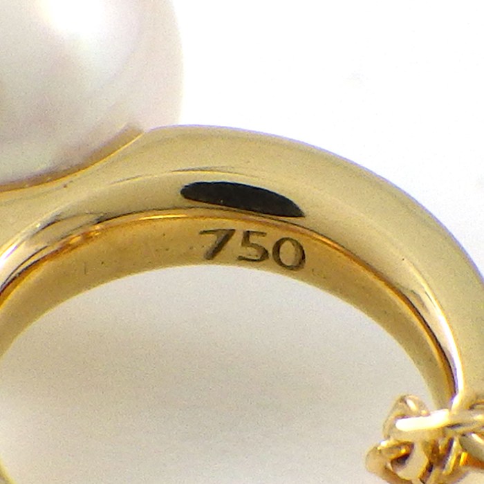 タサキ 田崎真珠 TASAKI ネックレス ベビーリング パール 5.5mm珠 K18YG 【中古】