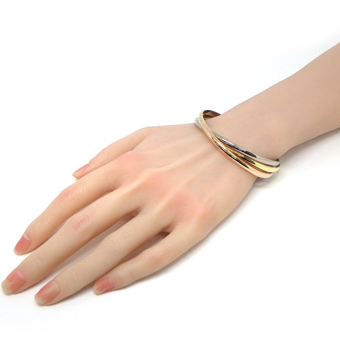 カルティエ Cartier バングル トリニティ 3連 スリーカラー K18PG K18WG K18YG 【中古】