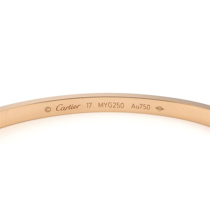 カルティエ Cartier バングル ラブ SM B6047317 K18PG / #17 【箱・保付き】 【中古】