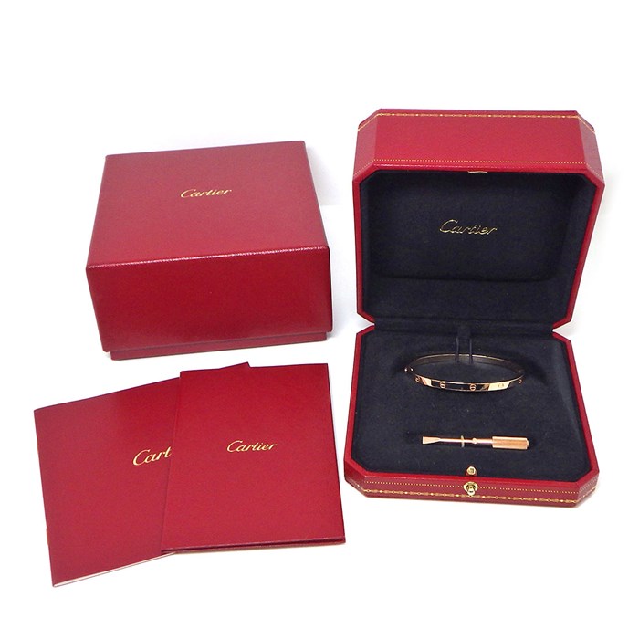 カルティエ Cartier バングル ラブ SM B6047317 K18PG / #17 【箱・保付き】 【中古】