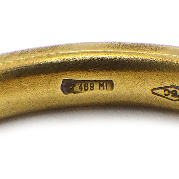 ポメラート Pomellato リング ルッチョレ サンドブラスト 1ポイント ダイヤモンド K18YG 12.5号 【中古】