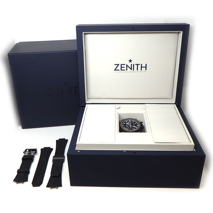 ゼニス ZENITH 腕時計 デファイ エクストリーム 97.9100.9004/02.I001 スケルトン文字盤/裏スケ クロノグラフ スモールセコンド チタン ステンレススチール 自動巻き 【中古】