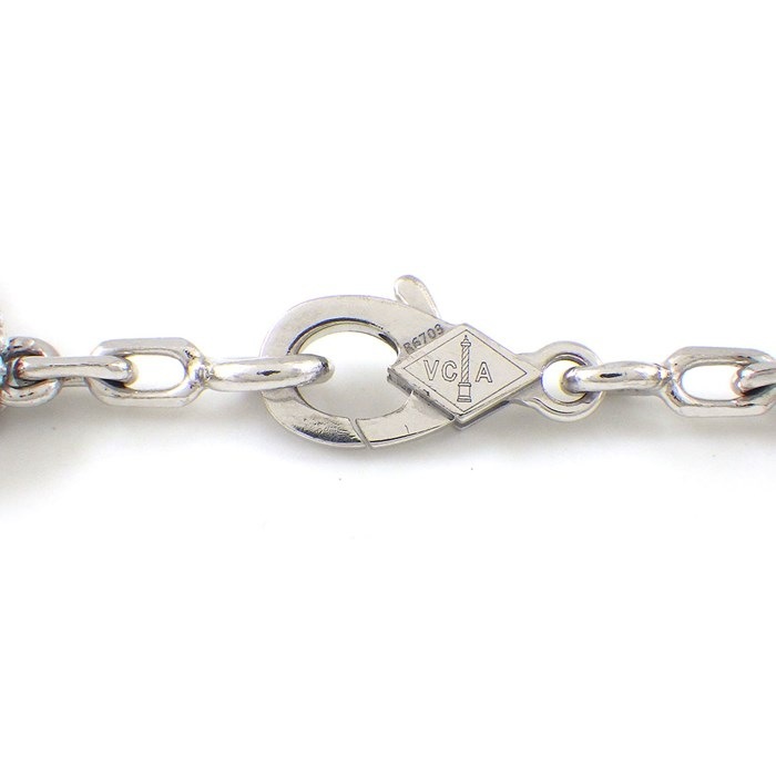 ヴァンクリーフ＆アーペル Van Cleef & Arpels ブレスレット ヴィンテージ アルハンブラ 5モチーフ VCARP9XE00 ギョーシェ K18WG 【箱・保付き】 【中古】