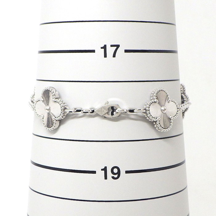 ヴァンクリーフ＆アーペル Van Cleef & Arpels ブレスレット ヴィンテージ アルハンブラ 5モチーフ VCARP9XE00 ギョーシェ K18WG 【箱・保付き】 【中古】