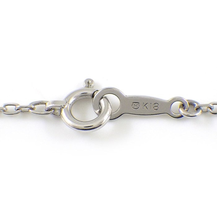 ミキモト MIKIMOTO ネックレス パール 7.6mm珠 ダイヤモンド K18WG 【中古】