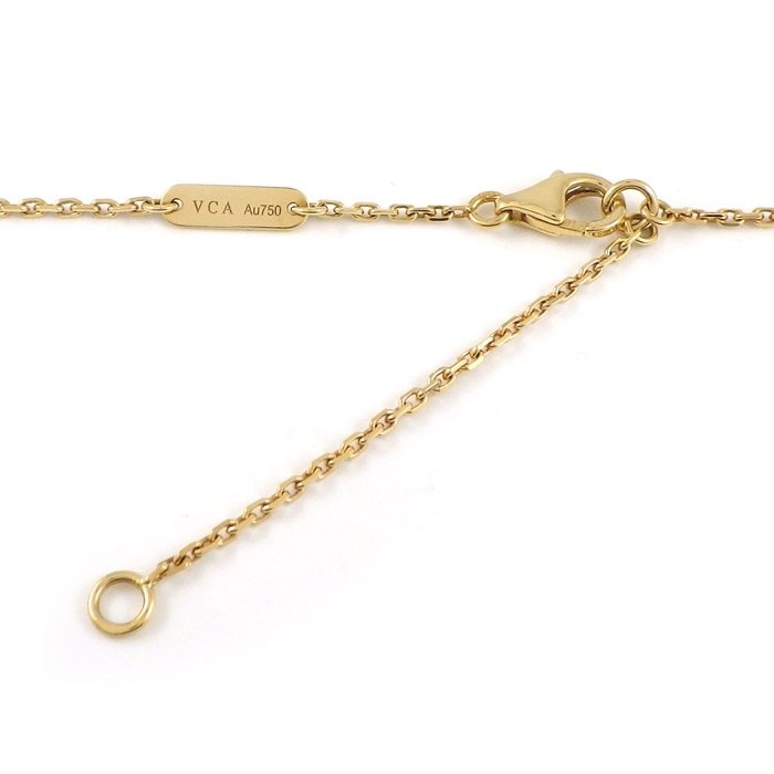 ヴァンクリーフ&アーペル Van Cleef & Arpels ネックレス ラッキー アルハンブラ VCARD99500 パピヨン ホワイト シェル K18YG 【中古】
