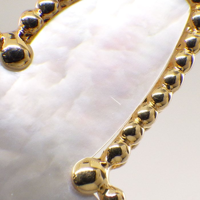 ヴァンクリーフ&アーペル Van Cleef & Arpels ネックレス ラッキー アルハンブラ VCARD99500 パピヨン ホワイト シェル K18YG 【中古】