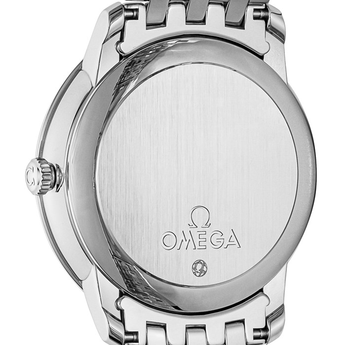 【新品・2年保証】オメガ OMEGA 腕時計 デ・ヴィル プレステージ コーアクシャル 424.10.37.20.02.001 シルバー文字盤 デイト クロノメーター SS 自動巻き 【箱・保付き】