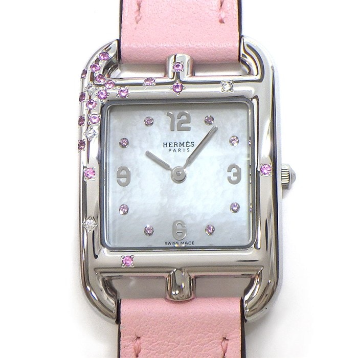 エルメス　HERMES ケープコッド　ピンク　腕時計 エルメス ケープコッド CC1.310 ピンク レディース 時計 【中古