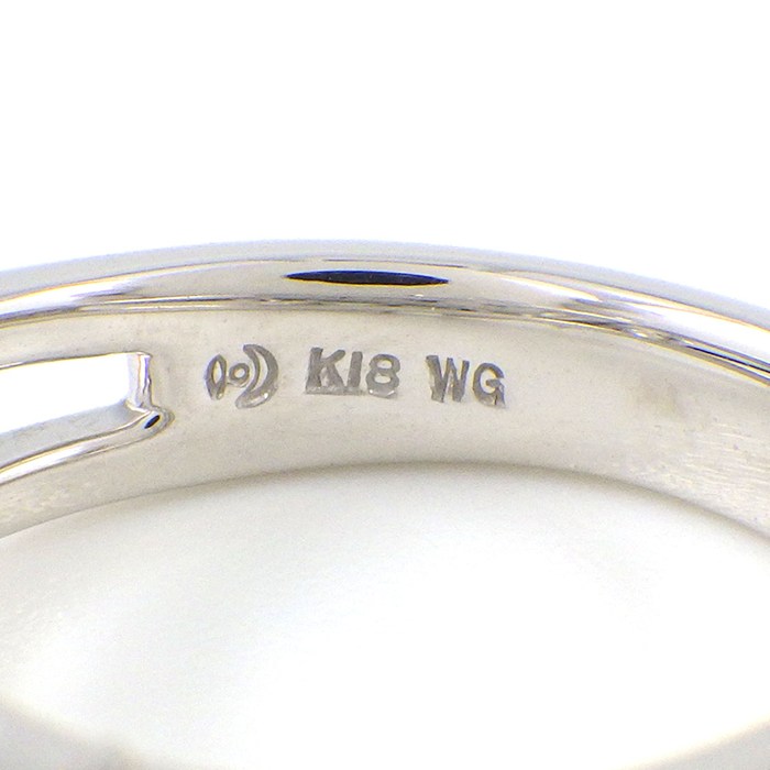 タサキ 田崎真珠 TASAKI リング 2ロウ マルチカット マーキスカット ハートシェイプ ダイヤモンド 計0.52ct K18WG 11.5号 【中古】