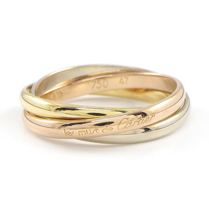 カルティエ Cartier リング トリニティ XS スリーカラー K18PG K18WG 