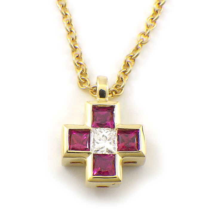 Tiffany & Co.クルーシーフォームダイヤモンドクロスネックレス TIFFANY&Co. ティファニー クルーシーフォーム クロス