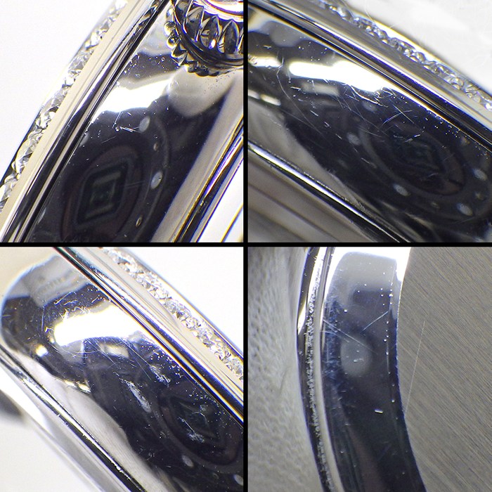 オメガ OMEGA 腕時計 デ・ヴィル プレステージ デュードロップ 424.18.27.60.51.001 ダイヤベゼル 8ポイント ダイヤインデックス ブラック 文字盤 SS ブラック アリゲーターレザーベルト クオーツアナログ 【箱・保付き】 【中古】