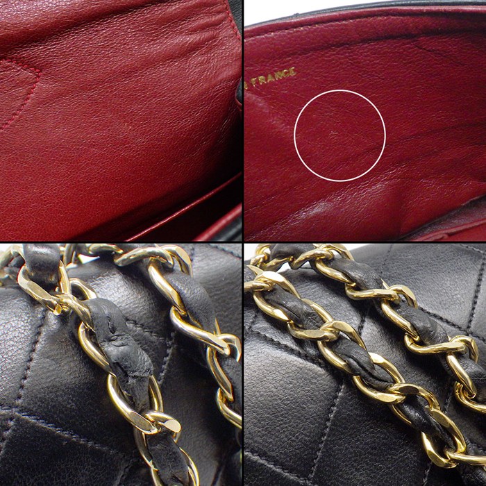 シャネル CHANEL ショルダーバッグ ハンドバッグ マトラッセ 23 クラシック スモール A01113 ブラック ボルドー グレインドカーフスキン シルバー金具 【中古】 CHANEL（シャネル） ハンドバッグ マトラッセ23 クラシック スモール