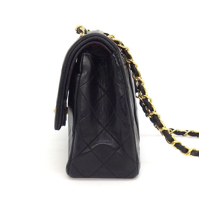 シャネル CHANEL ショルダーバッグ マトラッセ23 クラシック スモール ハンドバッグ A01113 1990年代 ブラック ボルドー ラムスキン 【中古】