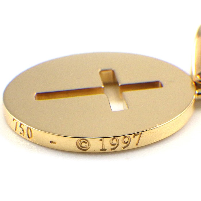 カルティエ Cartier ペンダントトップ クロス メダル K18YG 【中古 