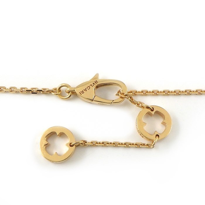 ブルガリ BVLGARI ネックレス フィオレヴァー 357137 フラワー スウィング ドロップ ダイヤモンド 計0.19ct K18PG 【中古】