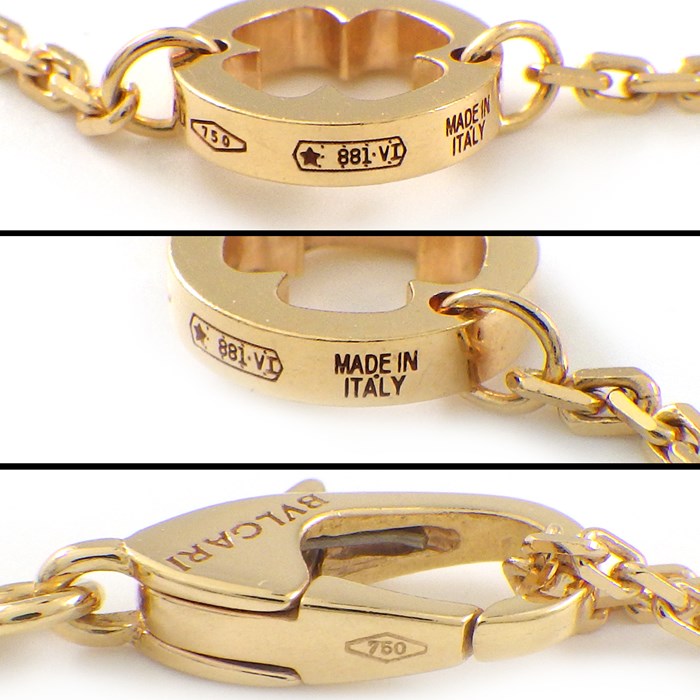 ブルガリ BVLGARI ネックレス フィオレヴァー 357137 フラワー スウィング ドロップ ダイヤモンド 計0.19ct K18PG 【中古】