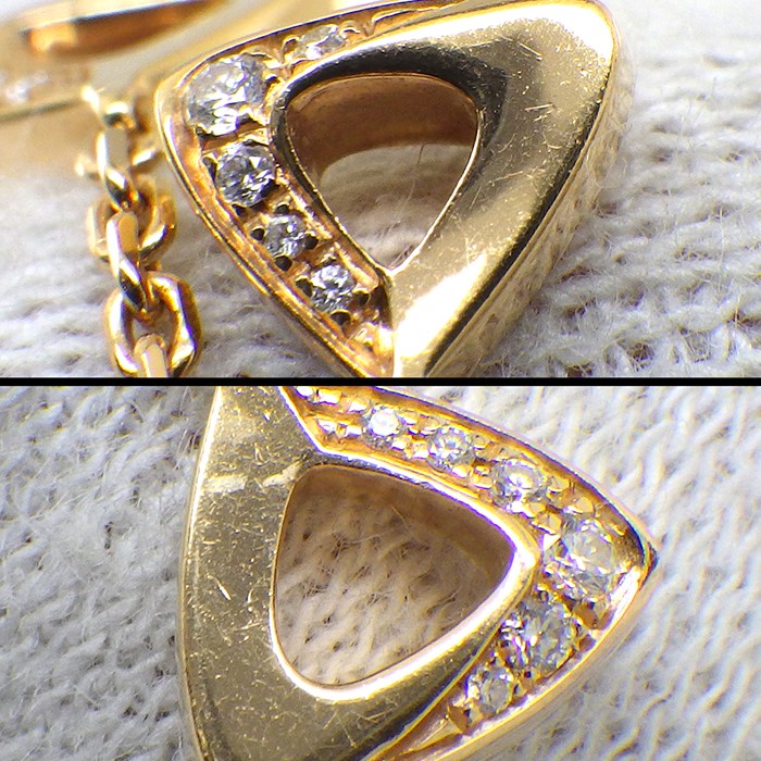 ブルガリ BVLGARI ネックレス フィオレヴァー 357137 フラワー スウィング ドロップ ダイヤモンド 計0.19ct K18PG 【中古】