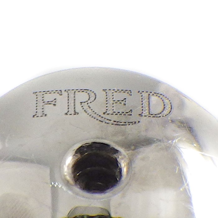 フレッド FRED ピアス パン ドゥ スークル シュガーローフ 4ポイント ダイヤモンド K18WG ※片方のみ 【中古】
