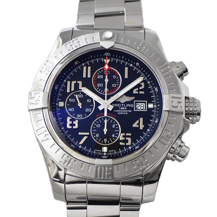 ブライトリング Breitling 腕時計 スーパーアベンジャー2 A1337111/BC28 カレンダー クロノグラフ スモールセコンド 夜光針 ブラック 文字盤 SS 自動巻き 【箱・保付き】 【中古】