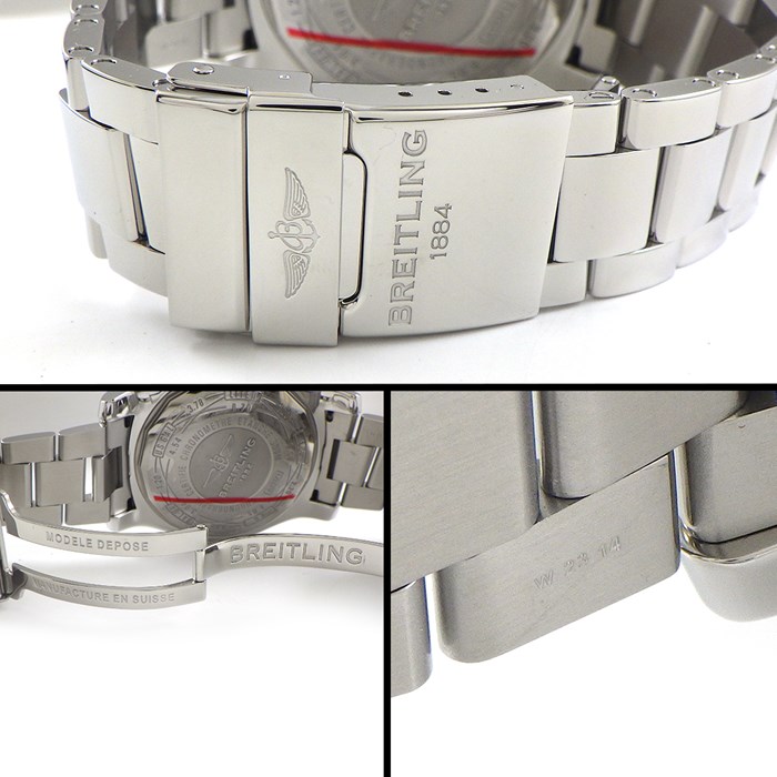 ブライトリング Breitling 腕時計 スーパーアベンジャー2 A1337111/BC28 カレンダー クロノグラフ スモールセコンド 夜光針 ブラック 文字盤 SS 自動巻き 【箱・保付き】 【中古】