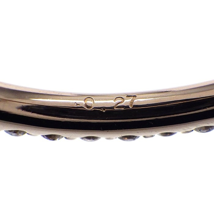 ポンテヴェキオ Ponte Vecchio リング ピンキー エテルノファミリー カリーナ ラテ フル エタニティ ダイヤモンド 計0.27ct K18PG 3号 【中古】