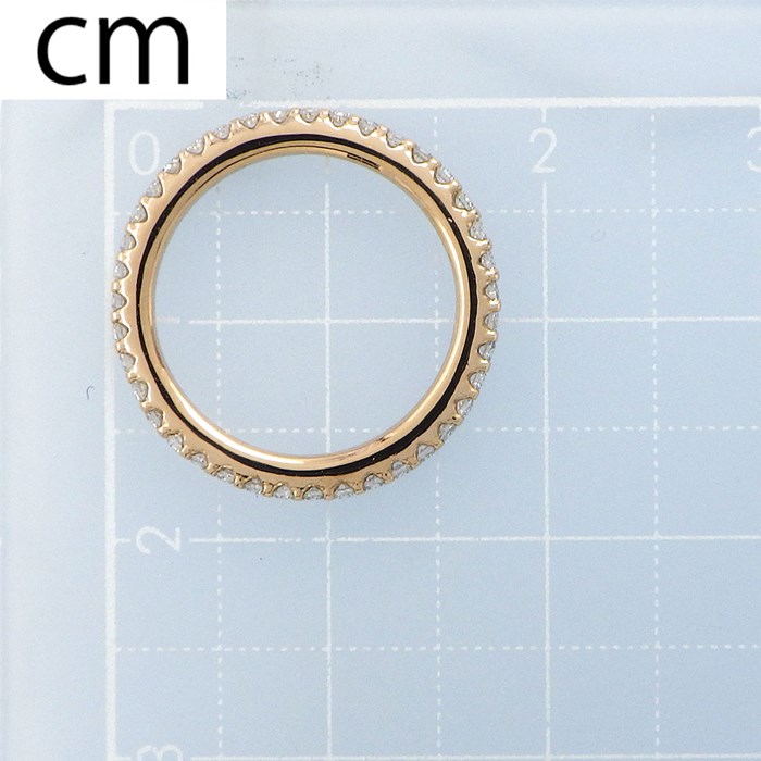 ポンテヴェキオ Ponte Vecchio リング ピンキー エテルノファミリー カリーナ ラテ フル エタニティ ダイヤモンド 計0.27ct K18PG 3号 【中古】