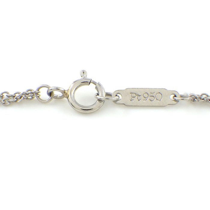 ティファニー Tiffany & Co. ブレスレット ソリティア ダブルチェーン 1ポイント ダイヤモンド 0.17ct PT950 【中古】