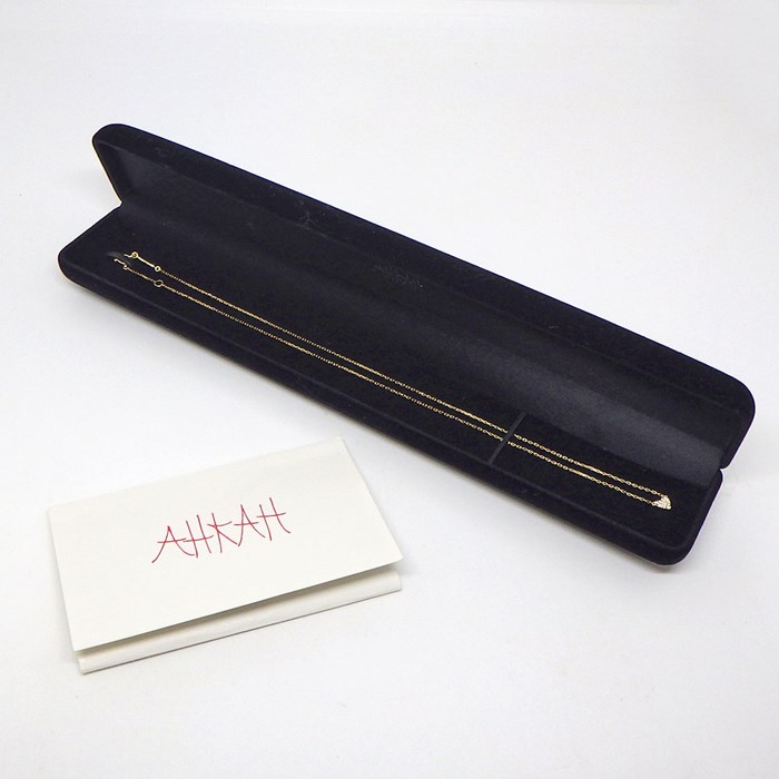 アーカー AHKAH ネックレス ハートパヴェ VC0104010100 ダイヤモンド 0.05ct K18YG 【中古】
