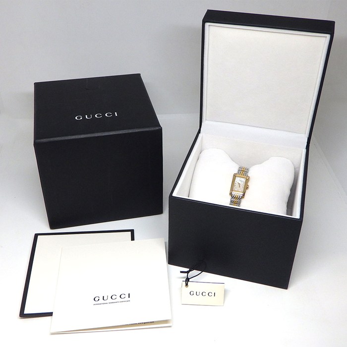 グッチ GUCCI 腕時計 Gメトロ 8600L/YA086516 レクタンギュラー GG柄 ピンクシェル文字盤 GP SS クオーツアナログ 【箱・保付き】 【中古】