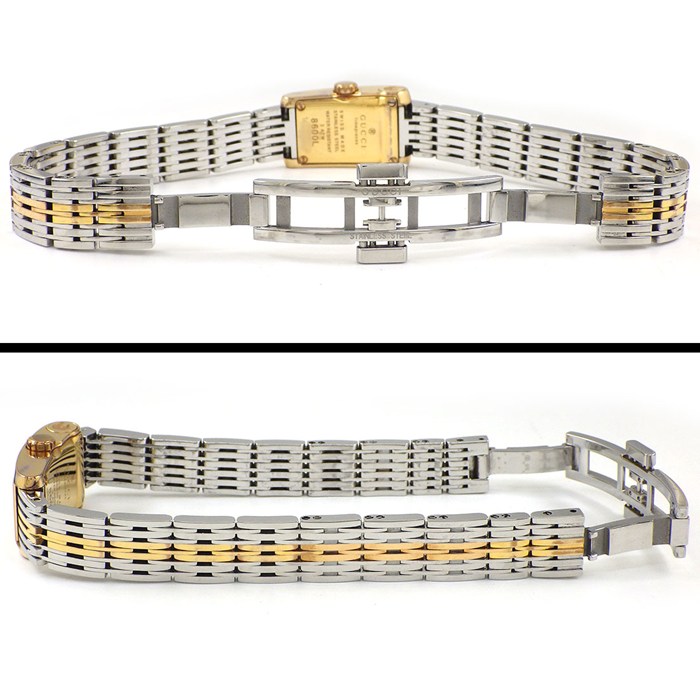 グッチ GUCCI 腕時計 Gメトロ 8600L/YA086516 レクタンギュラー GG柄 ピンクシェル文字盤 GP SS クオーツアナログ 【箱・保付き】 【中古】