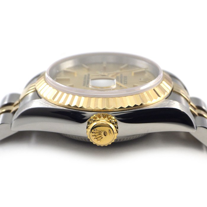 ロレックス Rolex 腕時計 デイトジャスト 79173 K番号 2001年 シャンパンカラー文字盤 デイト K18YG SS 自動巻き 【箱・保付き】 【中古】