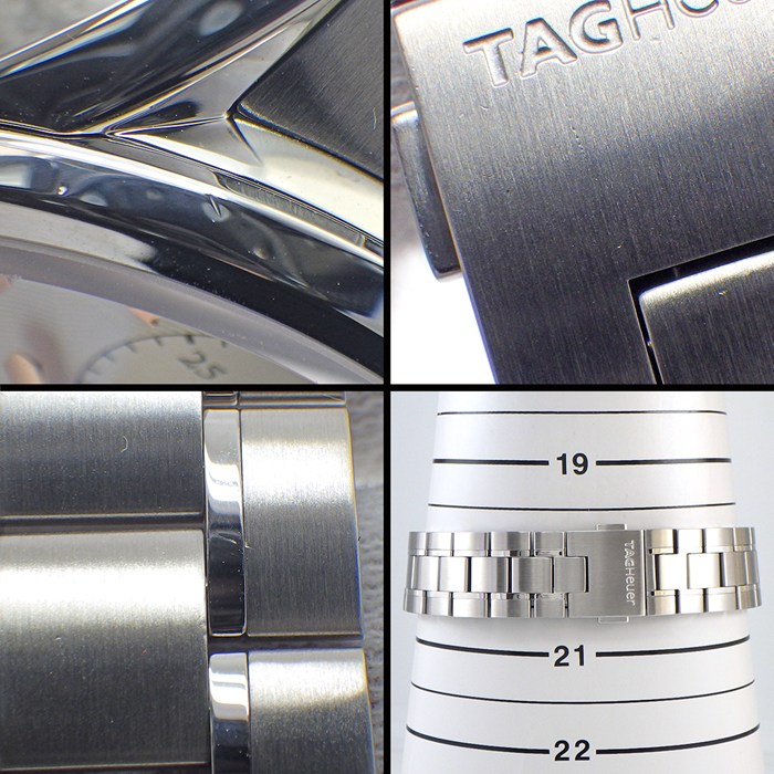 タグ・ホイヤー TAG Heuer 腕時計 カレラ CAS2112.FC6291 デイト クロノグラフ スモールセコンド 裏スケ ギョーシェ シルバー文字盤 SS 自動巻き 【箱・保付き】 【中古】
