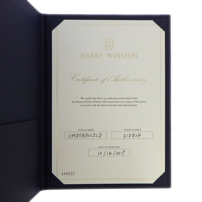 ハリーウィンストン HARRY WINSTON ペンダントトップ シールド バイ ハリーウィンストン CMDYRDCLSLD HWロゴ 2ポイント ダイヤモンド 計0.01ct K18YG 【箱・保付き】 【中古】