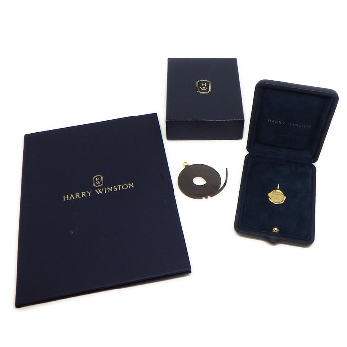 ハリーウィンストン HARRY WINSTON ペンダントトップ シールド バイ ハリーウィンストン CMDYRDCLSLD HWロゴ 2ポイント ダイヤモンド 計0.01ct K18YG 【箱・保付き】 【中古】