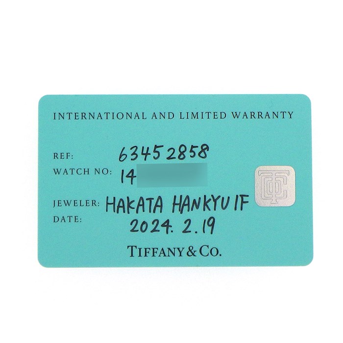 ティファニー Tiffany & Co. 腕時計 アトラス 2バンド 63452858 ティファニーブルー文字盤 カレンダー ダイヤベゼル 計0.14ct SS クオーツアナログ 【箱・保付き】 【中古】