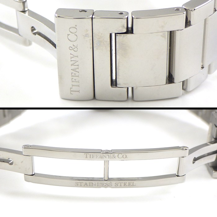 ティファニー Tiffany & Co. 腕時計 アトラス 2バンド 63452858 ティファニーブルー文字盤 カレンダー ダイヤベゼル 計0.14ct SS クオーツアナログ 【箱・保付き】 【中古】